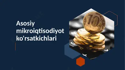 asosiy mikroiqtisodiyot ko'rsatkichlari — PPTX