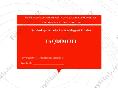 qorishmalar - qurilish madaniyati o‘sishining muhim omili — PPTX