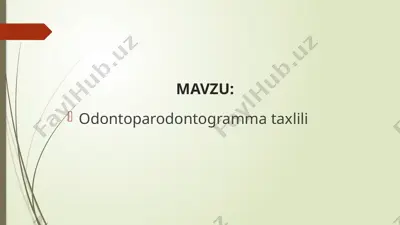 odontoparodontogramma taxlili — PPTX
