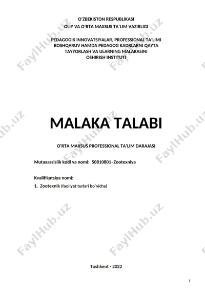 zootexnik (faoliyat turlari bo‘yicha) — DOC