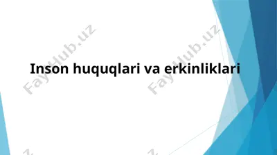inson huquqlari va erkiniyliklari — PPTX