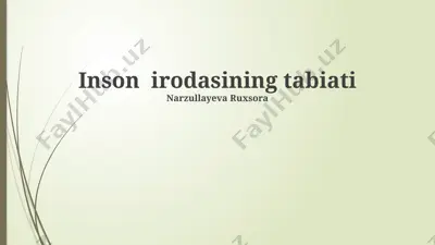 inson irodasining tabiati — PPTX