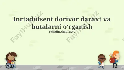 daraxt va butalarning morfologiyasi kitobi — PPTX