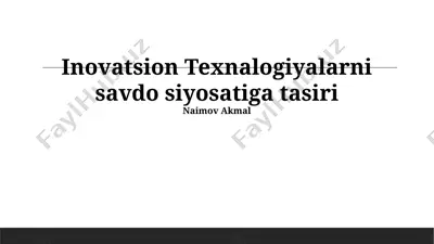 biometrik texnologiyalar va chegaralarni boshqarish — PPTX