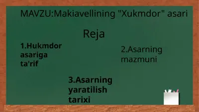 nikkolo makiavelli "hukmdor" asari — PPTX