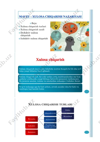xulosa chiqarish nazariyasi — DOCX