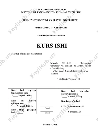 kurs ishi milliy hisoblash tizimi — DOCX