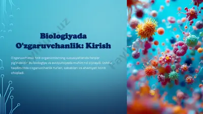 biologiyada o'zgaruvchanlik: kirish — PPTX