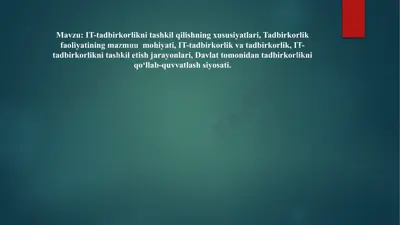 it-tadbirkorlik — PPTX
