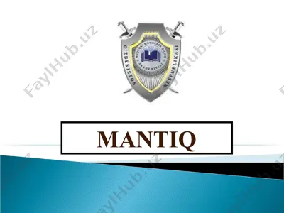 mantiq mavzu: argumentlash — PPT