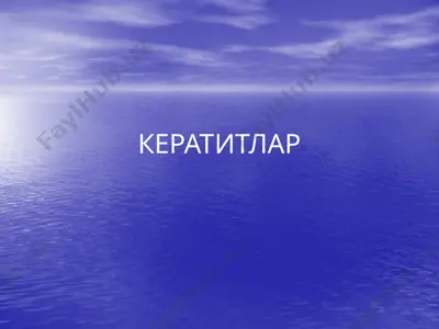кератитлар — PPTX