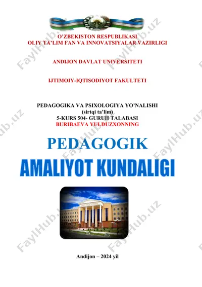 pedagogik amaliyot rahbarining asosiy qoidalari — DOCX