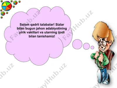 jahon adabiyoti (dars ishlanma) — PPTX