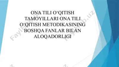 ona tili o‘qitish metodikasi — PPTX