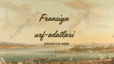 fransiya urf-odatlari — PPTX