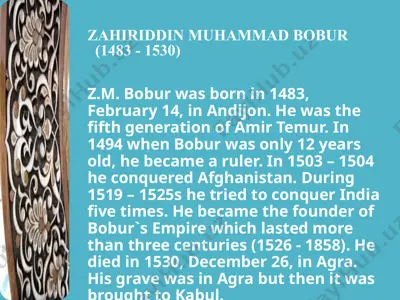 zahiriddin muhammad bobur — PPT