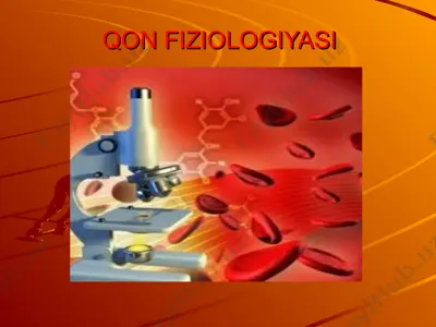 qon fiziyologiyasi — PPT