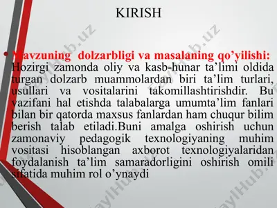 zamonaviy pedagogik texnologiyalar — PPT