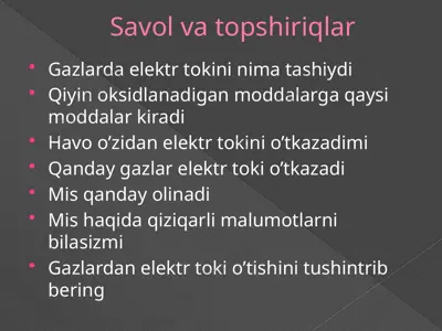 elektr razryadning turlari va ulardan foydalanish — PPTX