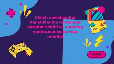 yoshga mos o'qish materiallari — PPTX