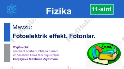 fotoelektrik effekt — PPTX