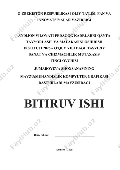 tasviriymo imtihon ish xaqida qo'llanma — DOCX