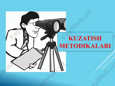 kuzatish metodikalari — PPTX