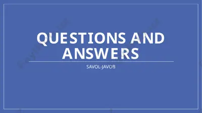 questions and answers — PPTX