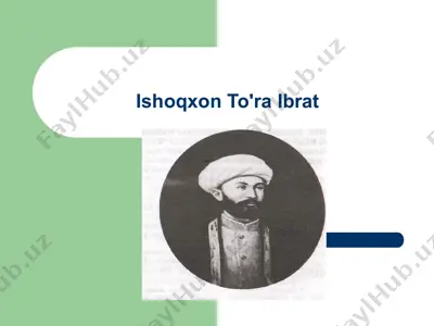 is'hoqxon to'ra ibrat — PPT