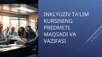inklyuziv ta'lim kursi — PPT