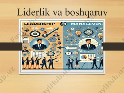 liderlik va boshqaruv — PPT