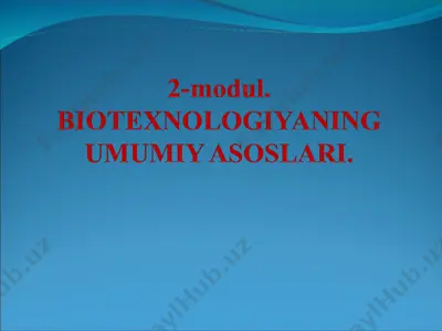 biotexnologiyaning umumiy asoslari saf & fas fuse — PPT