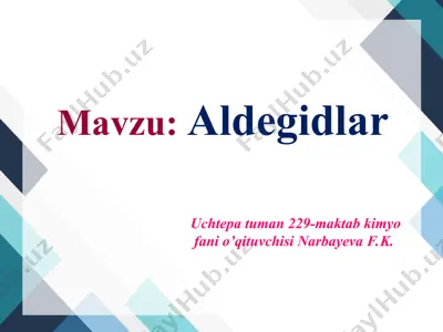 aldegidlar — PPT