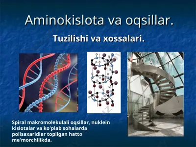 aminokislota va oqsillar — PPT