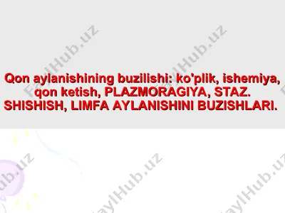 qon aylanishini buzishlar guruhlari — PPT