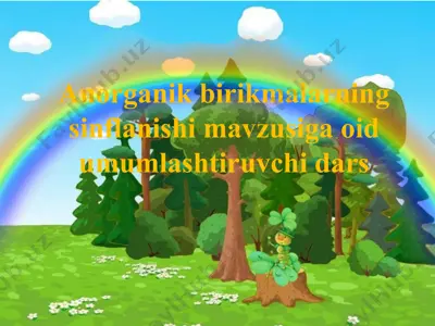 anorganik birikmalarning sinflanishi mavzusiga oid umumlashtiruvchi dars — PPT