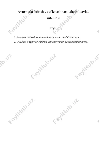 avtomatlashtirish va oʻlchash vositalarini davlat sistemasi — DOCX