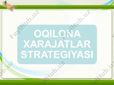 ishlab chiqarish xarajatlari strategiyasi — PPT