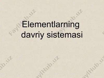 elementlarning davriy sistemasi — PPT