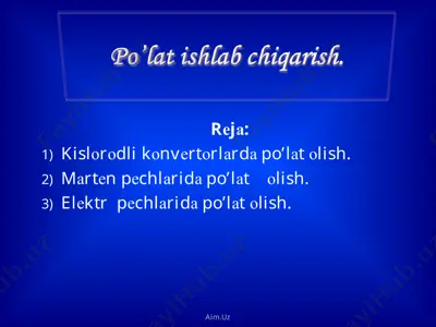 kislоrоdli kоnvеrtоrlаr — PPT
