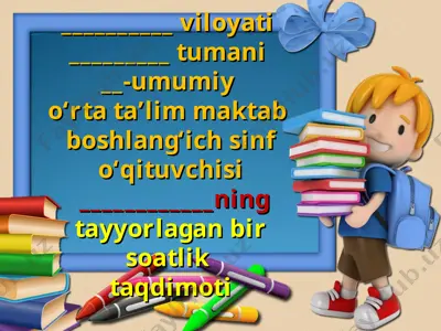 bir soatlik taqdimot — PPT