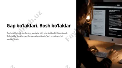 gap boʻlaklari. bosh boʻlaklar — PPTX