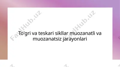termodinamika sikllarini taqqoslash va energiya tenglik — PPTX