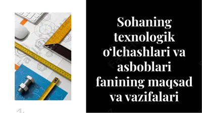 sohaning texnologik o'lchashlari va asboblari — PDF