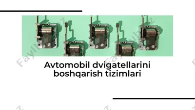 avtomobil dvigatellarini boshqarish tizimlari — PDF
