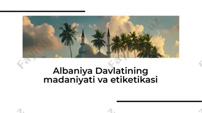albaniya davlatining madaniyati va etiketikasi — PDF