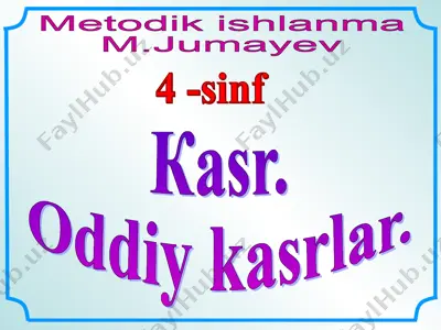 metodik ishlanma — PPT