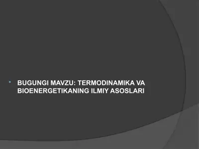 termodinamika — PPTX