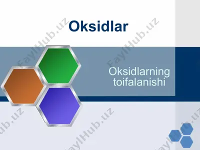 oksidlar — PPT