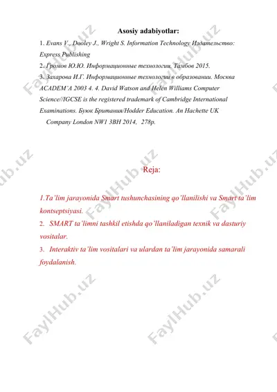 smart o’qitish ta’lim vositalari — DOCX